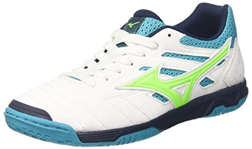 Mizuno Herren Sala Classic 2 Futsalschuhe, weiß-grün-blau