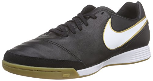 Nike Tiempo Genio II Leather IC, Hallen-Fußballschuhe, schwarz